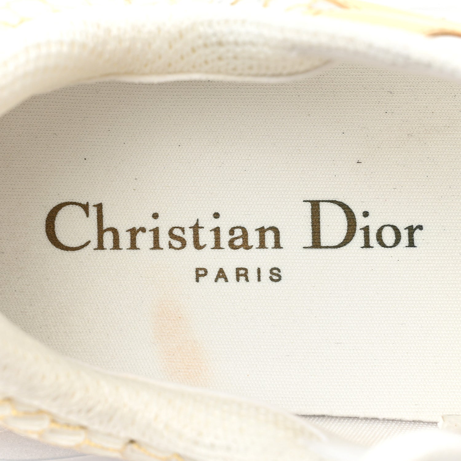 Christian Dior Matte Technical Fabric Mesh Dior Vibe Sneakers 38 White Gold 8 of 10