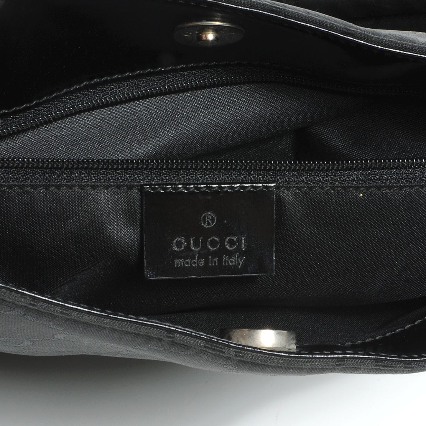 Nylon Monogram Shoulder Bag Black