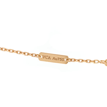 Van Cleef & Arpels 18K Yellow Gold Carnelian Vintage Alhambra Pendant Necklace 4 of 6