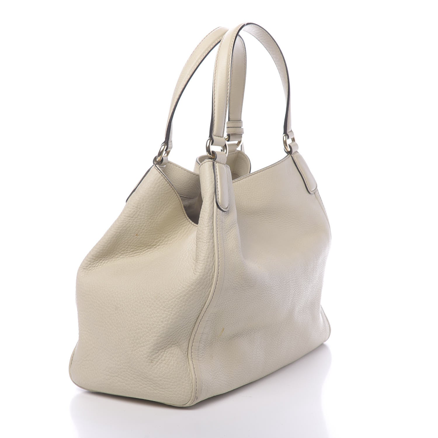 Gucci Pebbled Calfskin Medium Soho Shoulder Bag Off White 3 of 18