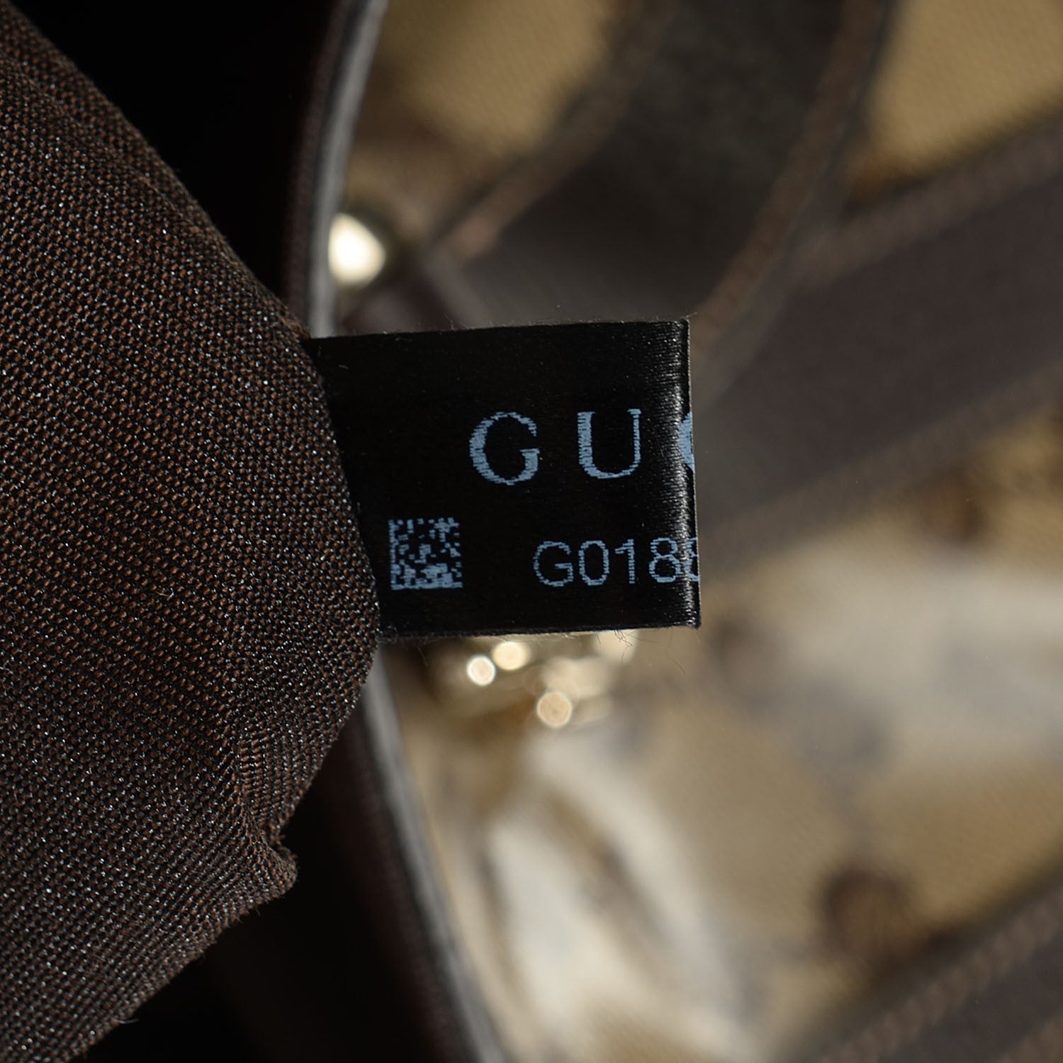 Gucci Crystal Monogram Medium Abbey Convertible Tote Dark Brown 8 of 9