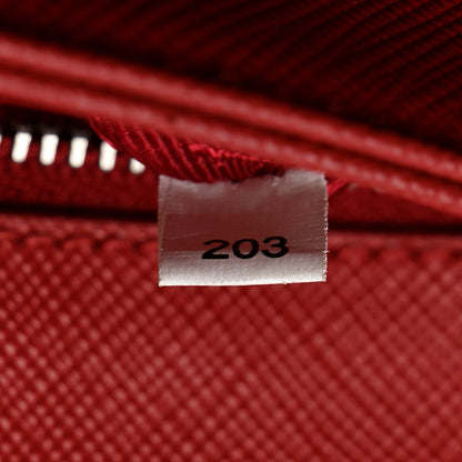 Prada Saffiano Tessuto Nylon Chain Shoulder Bag Rosso 7 of 13