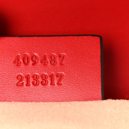 Gucci Guccissima Small Padlock Shoulder Bag Hibiscus Red 7 of 11