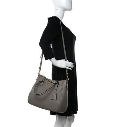 Prada Vitello Phenix Shoulder Bag Argilla 2 of 11