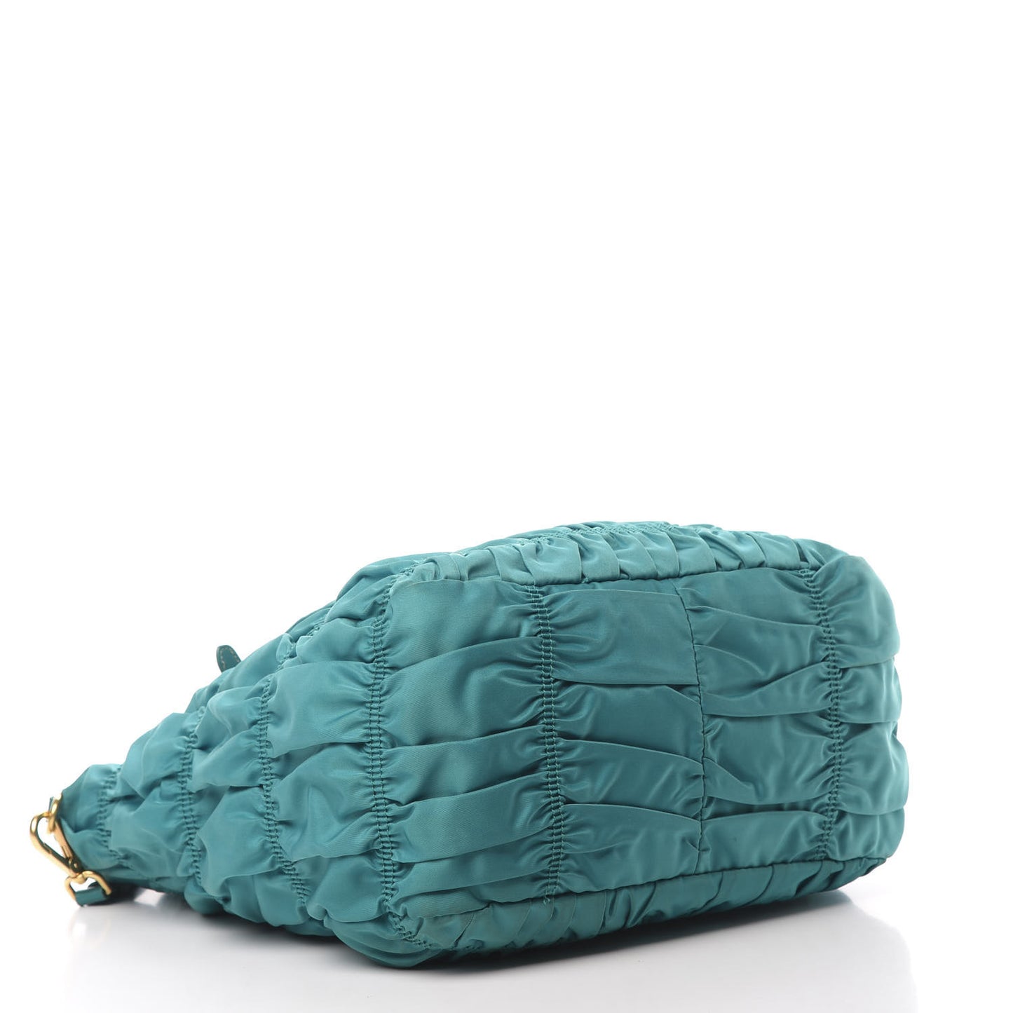 Tessuto Nylon Gaufre Tote Turchese