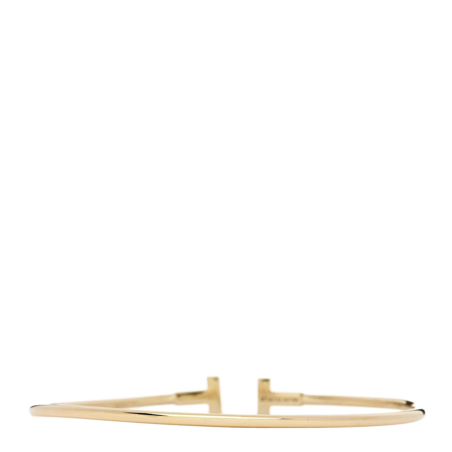 18K Yellow Gold Narrow T Wire Bracelet