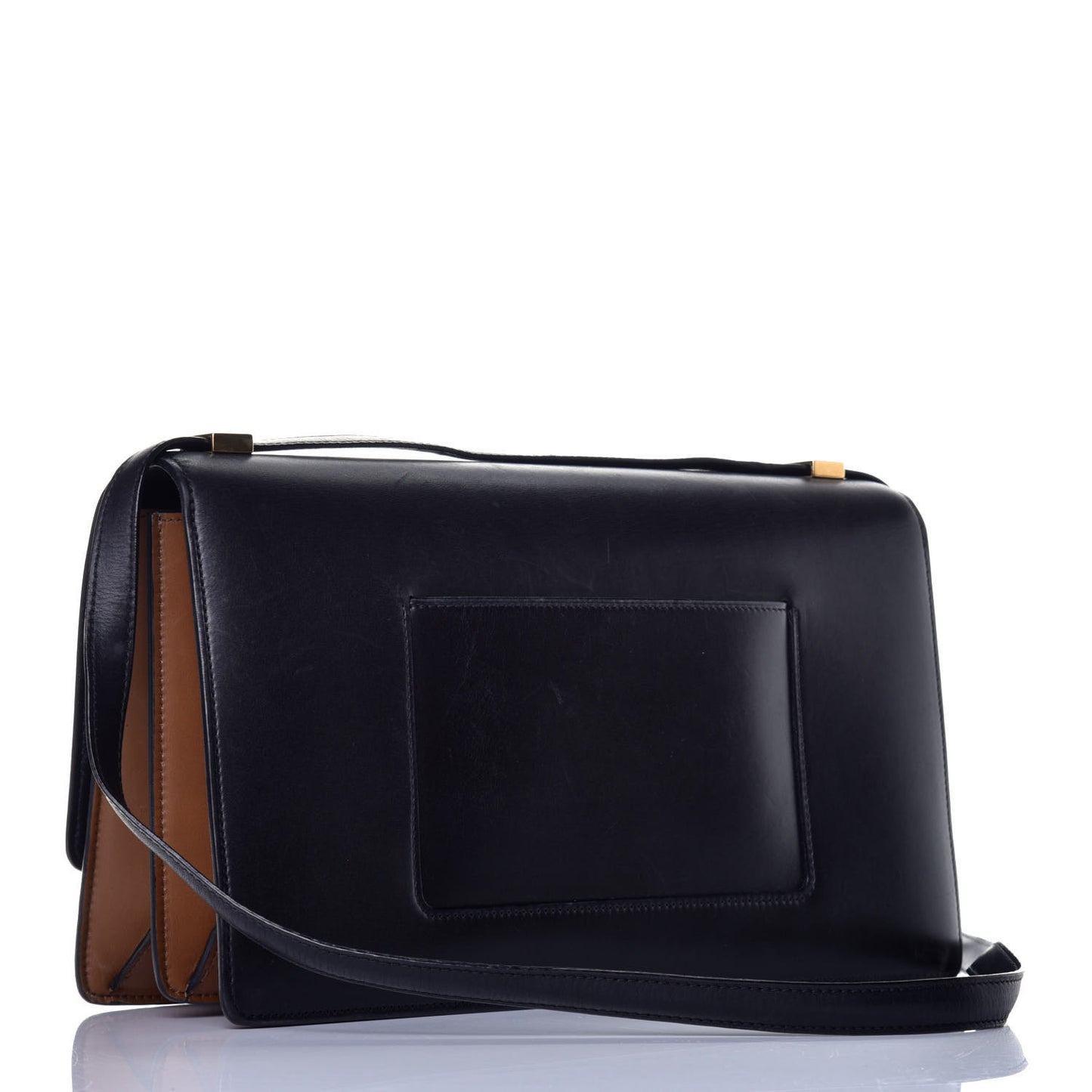 Calfskin Medium Bi-Color Case Flap Camel