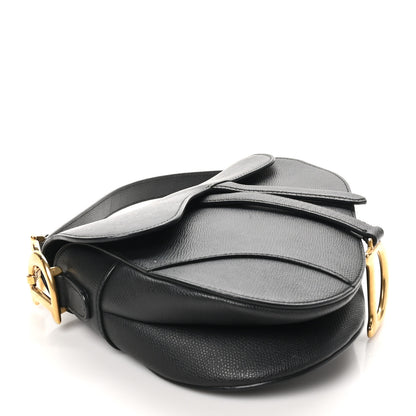 Christian Dior Grained Calfskin Saddle Bag Black 4 of 10