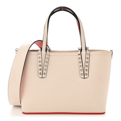 Christian Louboutin Calfskin Spikes Mini East West Cabata Tote Leche 1 of 12