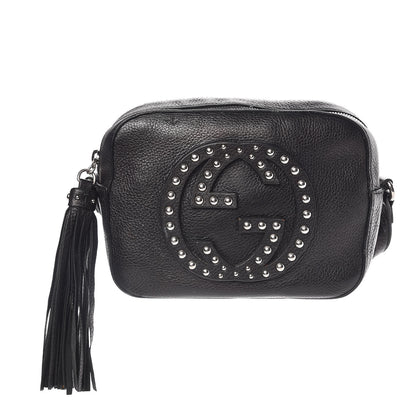 Gucci Pebbled Calfskin Studded Small Soho Disco Bag Black 1 of 11