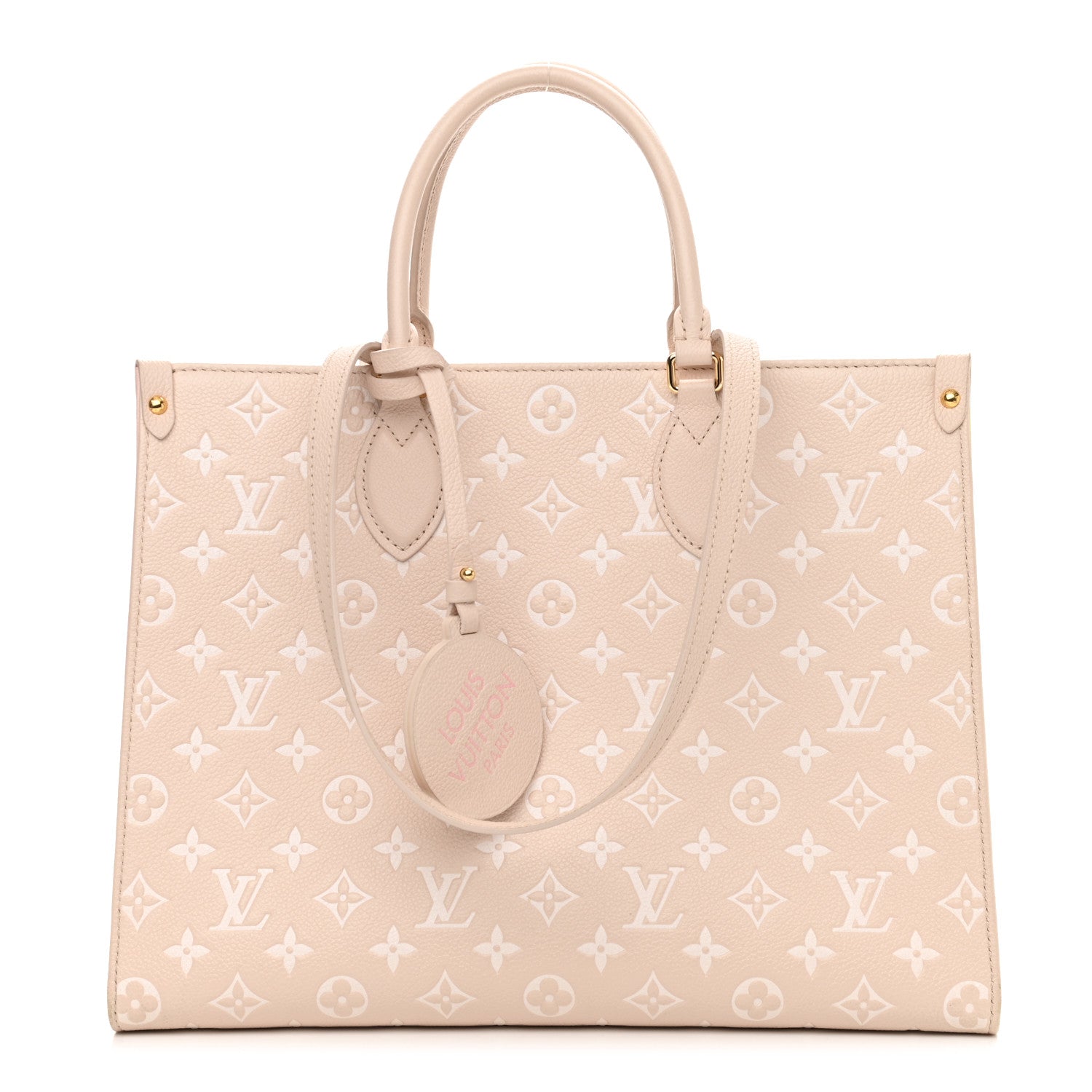 Louis Vuitton Empreinte Monogram Spring In The City Onthego MM Beige Pink Yellow 1 of 10