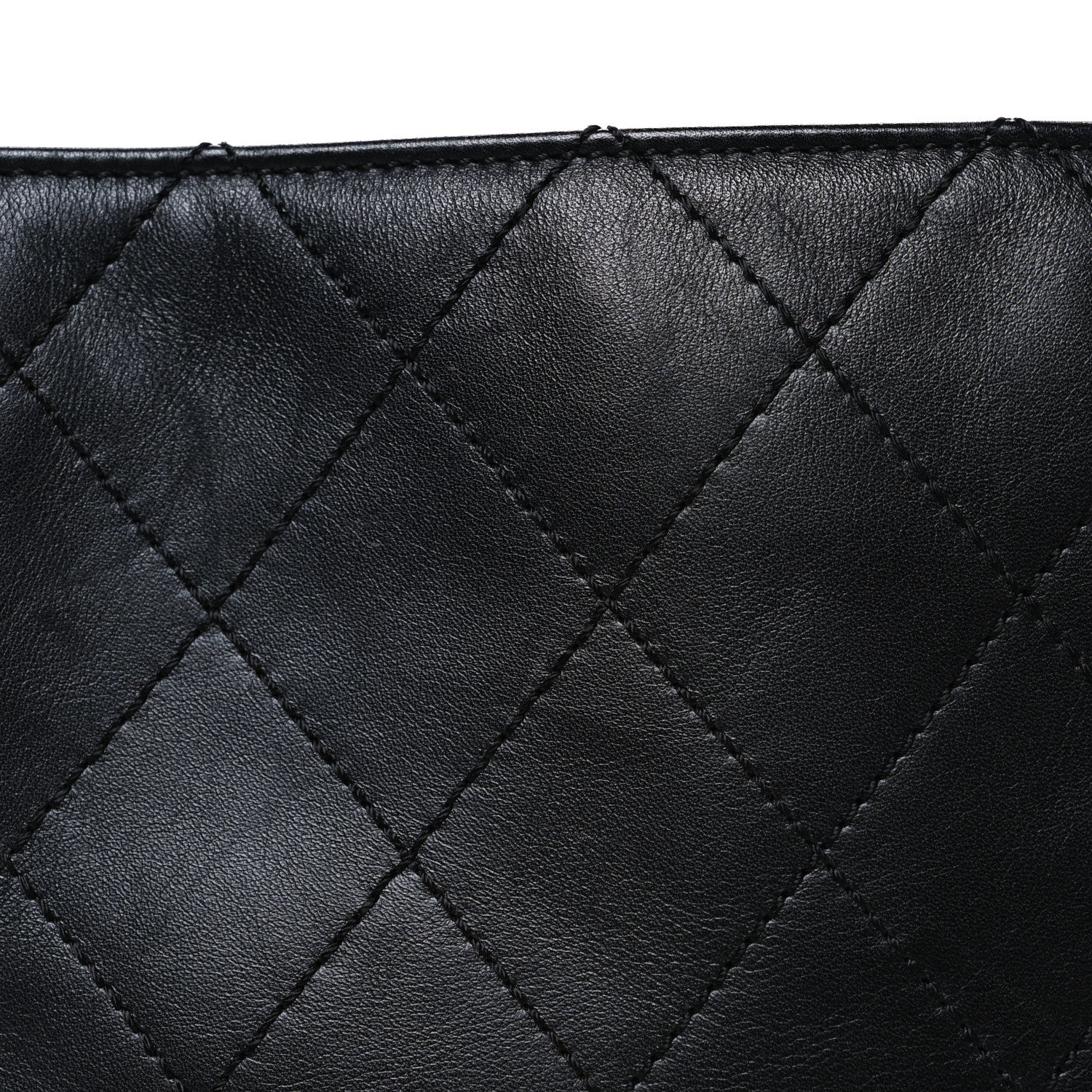 Chanel Lambskin Diamond Stitched Shoulder Bag Black 1837656