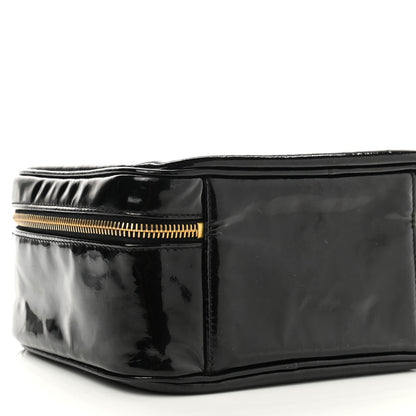 Chanel Patent CC Vanity Cosmetic Case Black 9 of 10