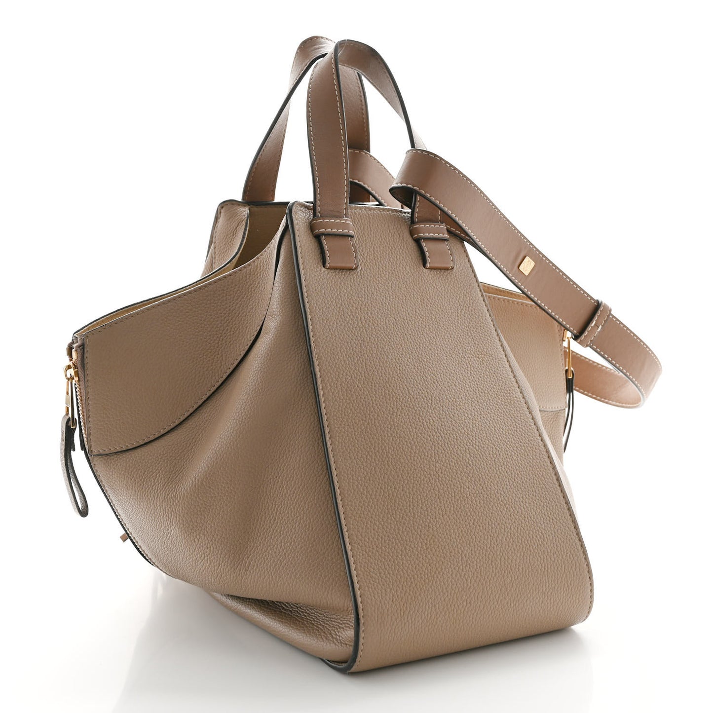Calfskin Medium Hammock Shoulder Bag Sand Mink