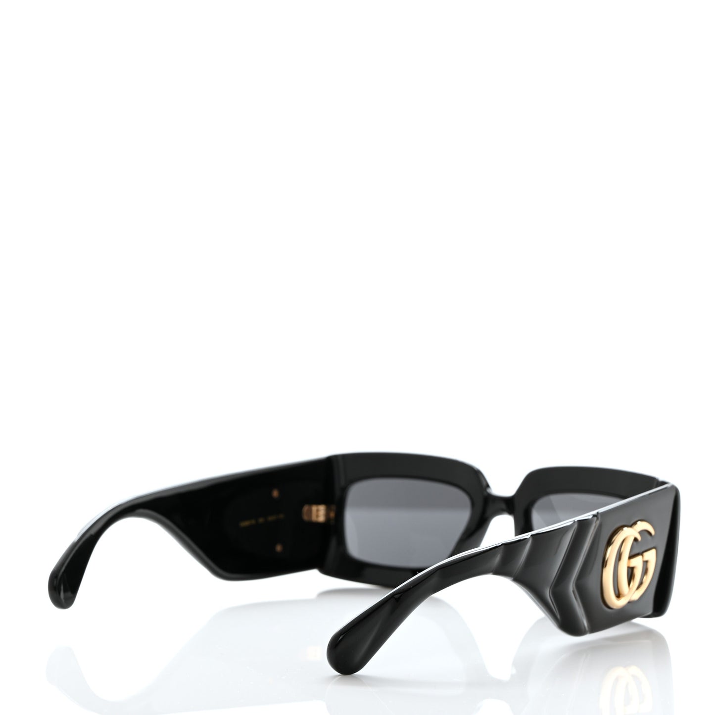 Acetate Rectangular Sunglasses GG0811S Black