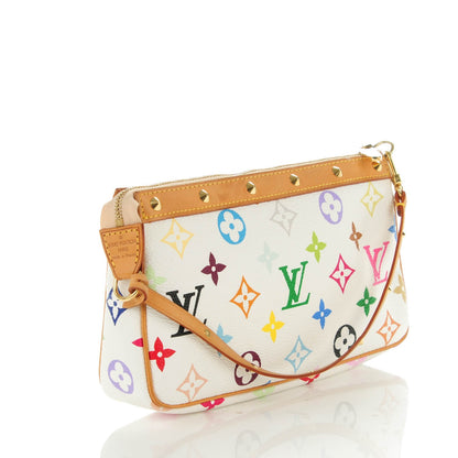 Louis Vuitton Monogram Multicolor Pochette Accessories White 3 of 9