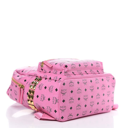 MCM Visetos Medium Side Studs Stark Backpack Pink 4 of 10