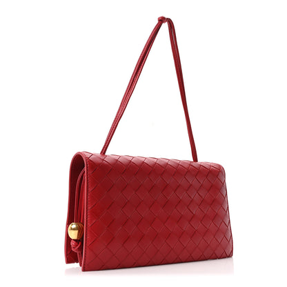 Bottega Veneta Nappa Intrecciato Trio Pouch On Strap Red 3 of 9