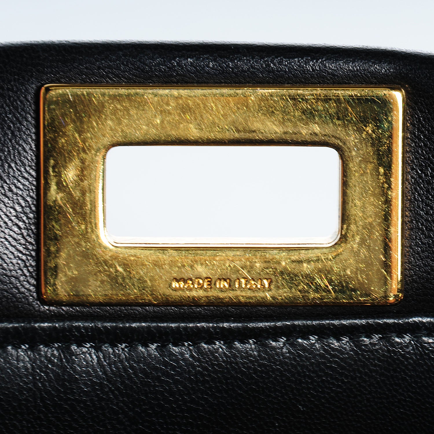 Fendi Nappa Mini Peekaboo Iconic Satchel Black 5 of 7