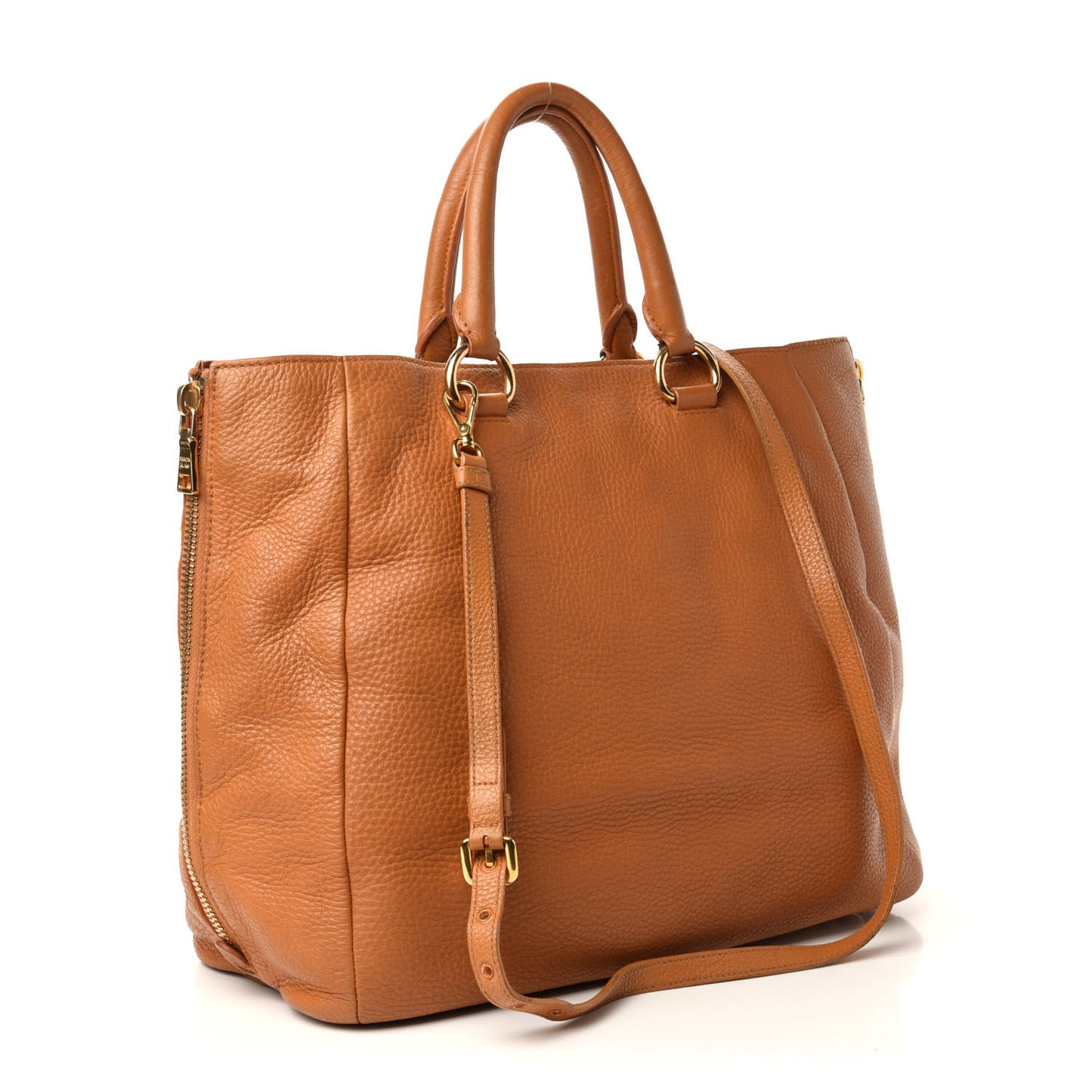 Vitello Daino Side Zip Tote