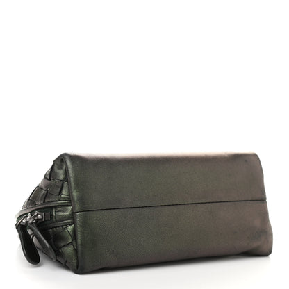 Bottega Veneta Iridescent Scarabee Small Cosmetic Pouch Green 4 of 14