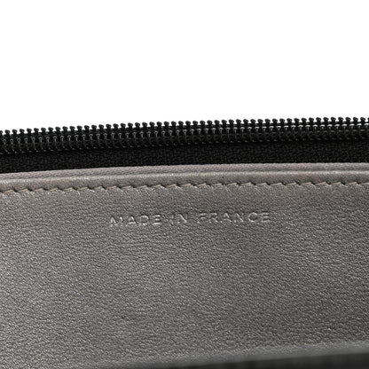 Chanel Lambskin Camellia Embossed Wallet On Chain WOC Black 7 of 14