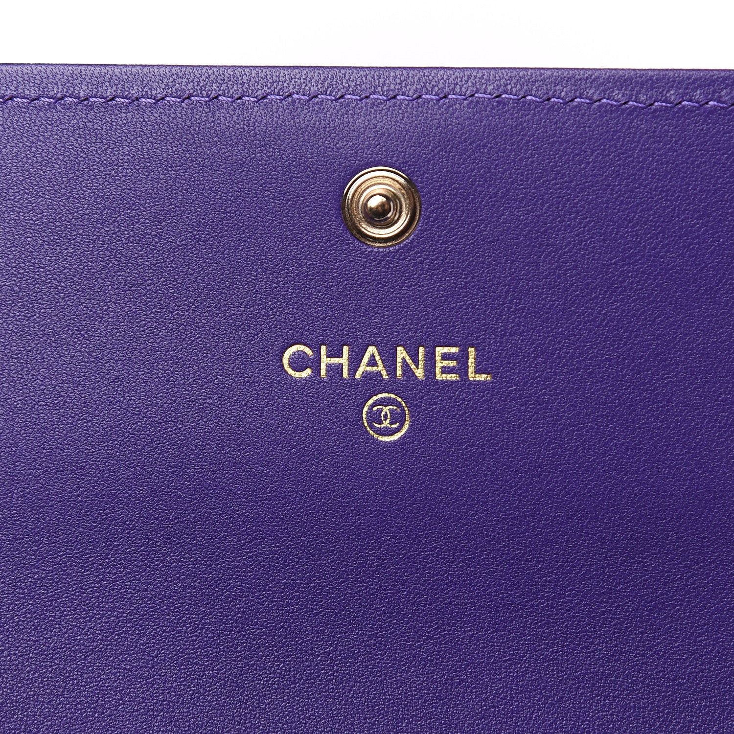 Chanel Lambskin Quilted Medium Boy Flap Wallet Purple 6 of 10