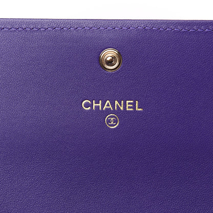 Chanel Lambskin Quilted Medium Boy Flap Wallet Purple 6 of 10