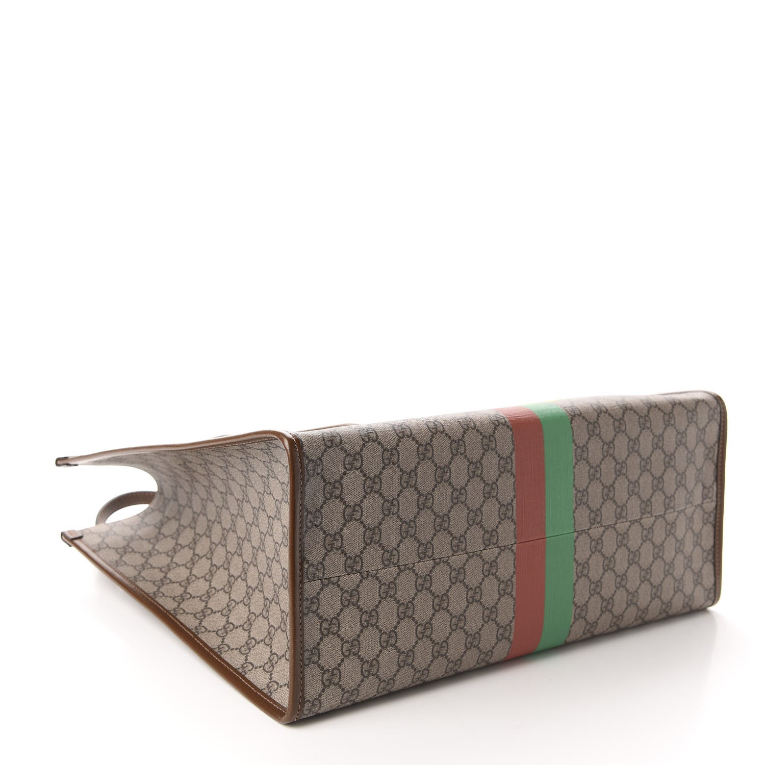 Gucci GG Supreme Monogram Fake/Not Large Retro Interlocking G Tote Bag Beige Brown Sugar 4 of 10