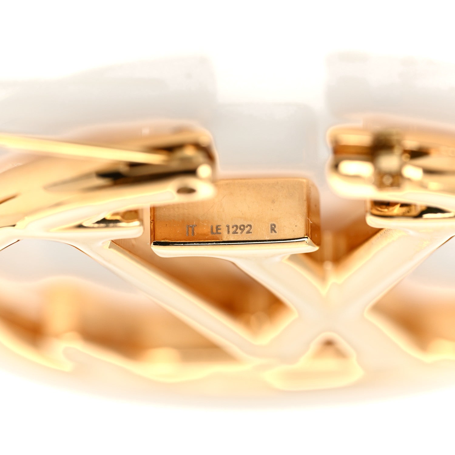 Louis Vuitton Metal Louise Hoop Earrings Gold 5 of 6