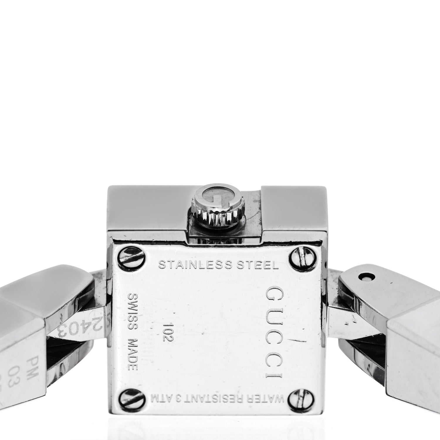 Gucci Stainless Steel Diamond Bezel Mother of Pearl 14mm 102 G-Mini Quartz Watch 4 of 5