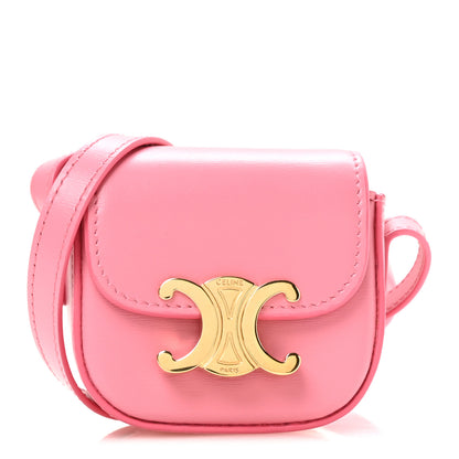 Celine Calfskin Triomphe Airpods Case With Strap Flamingo 1 of 11