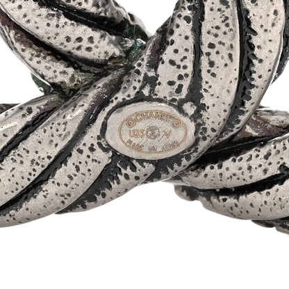 Chanel Metal CC Brooch Silver 4 of 5