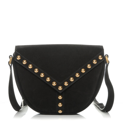 Saint Laurent Suede Y Studs Crossbody Bag Black 1 of 6
