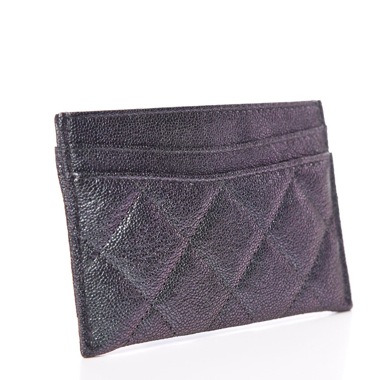 Chanel Iridescent Caviar Quilted Card Holder Black 3 of 12