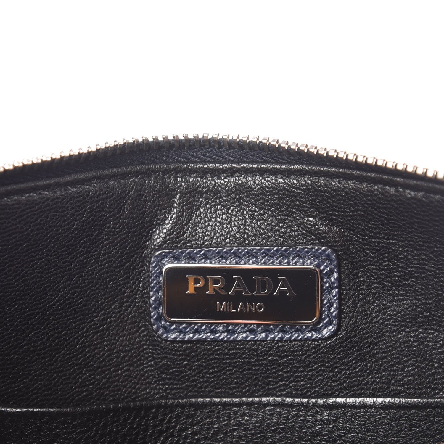 Prada Saffiano Race Car Flat Pouch Baltico 6 of 11