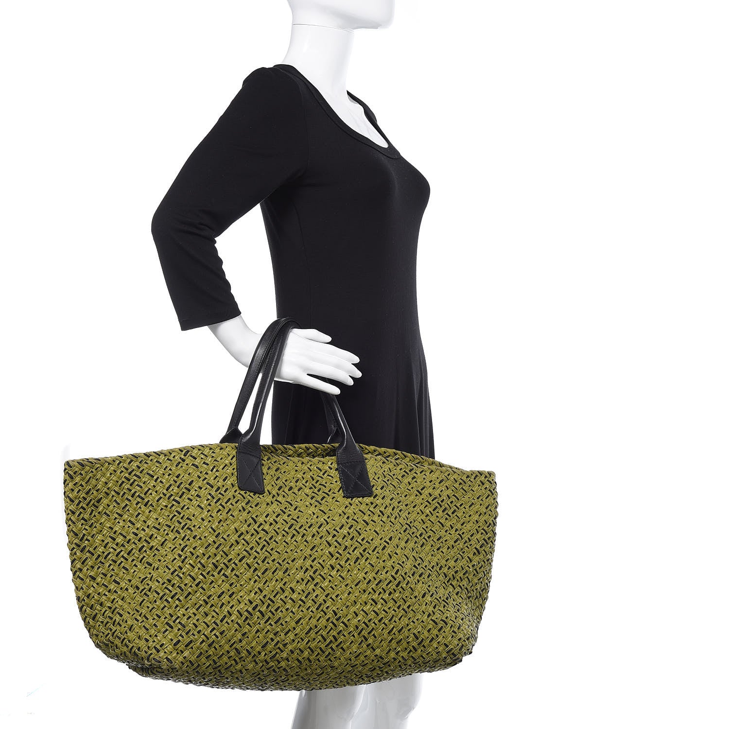 Bottega Veneta Nappa Intrecciato Large Cabat Green Black 2 of 17