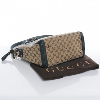 Gucci Monogram Charm Medium Top Handle Bag Green 4 of 7