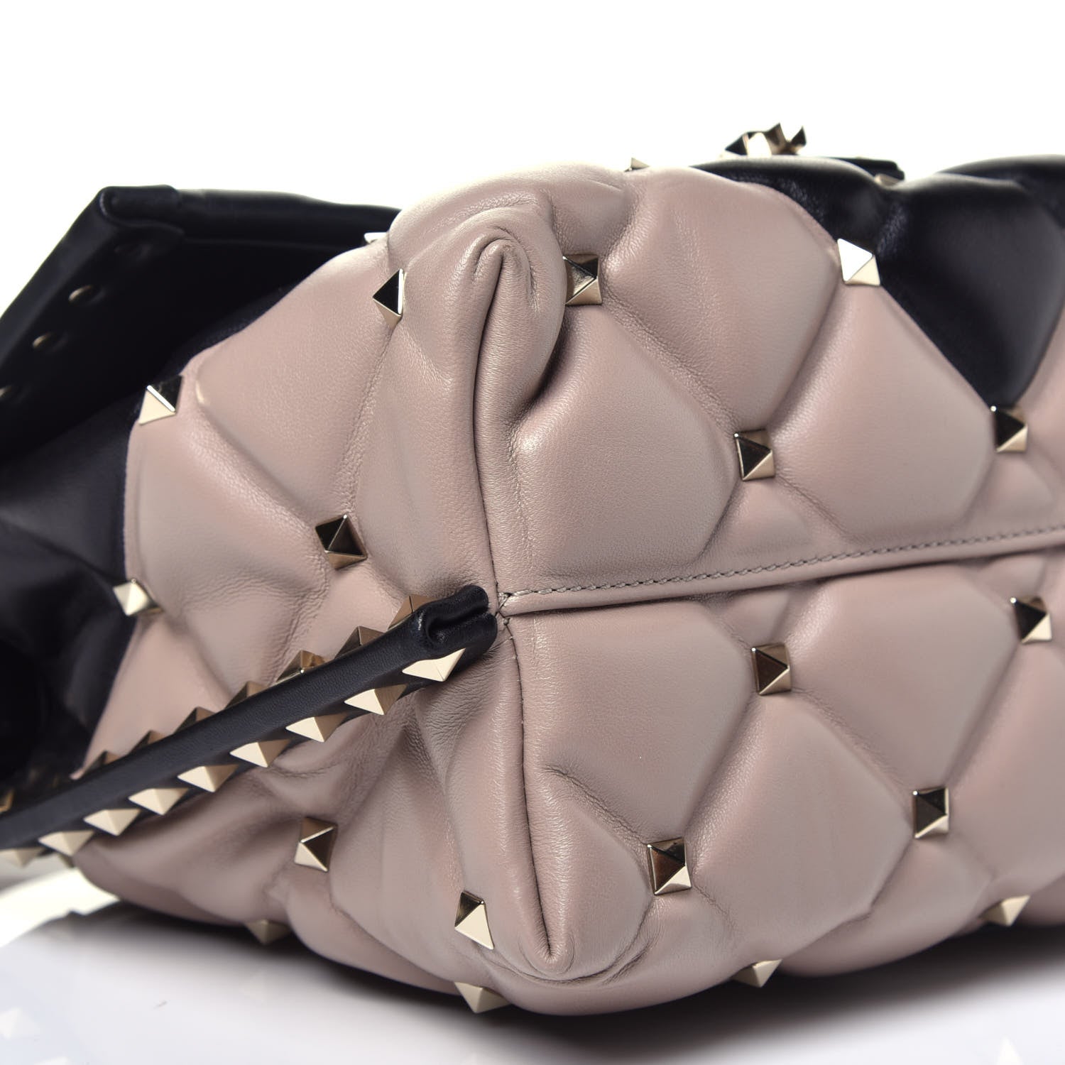 Valentino Garavani Nappa Medium Candystud Top Handle Bag Black Poudre 9 of 10