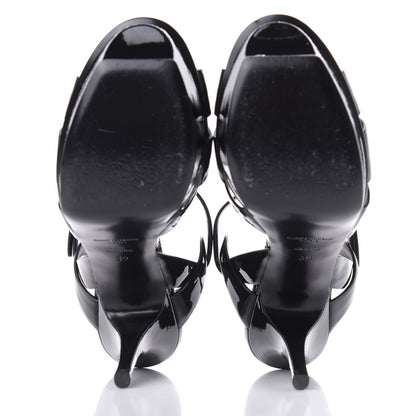 Saint Laurent Patent Tribute 75 Platform Sandals 39 Black 5 of 10