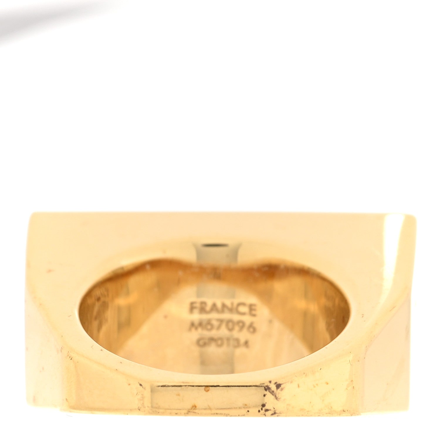 Louis Vuitton Resin Swarovski Crystal Inclusion Ring 52 6 Gold 3 of 4