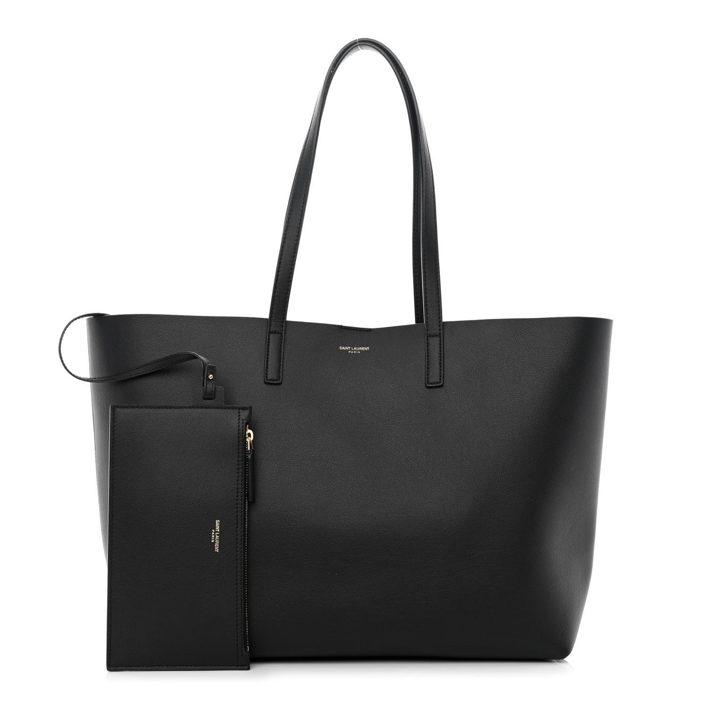 Calfskin Large Shopping Tote Black