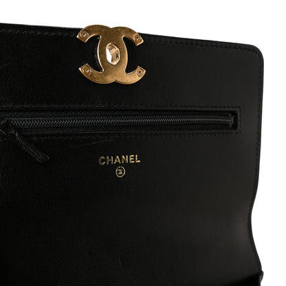 Chanel Lambskin Quilted Chanel 19 Wallet On Chain WOC Black 6 of 12