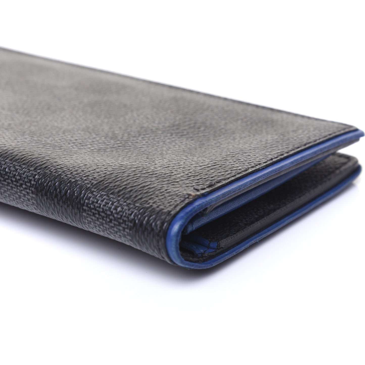 Damier Graphite Brazza Wallet Bleu Neon
