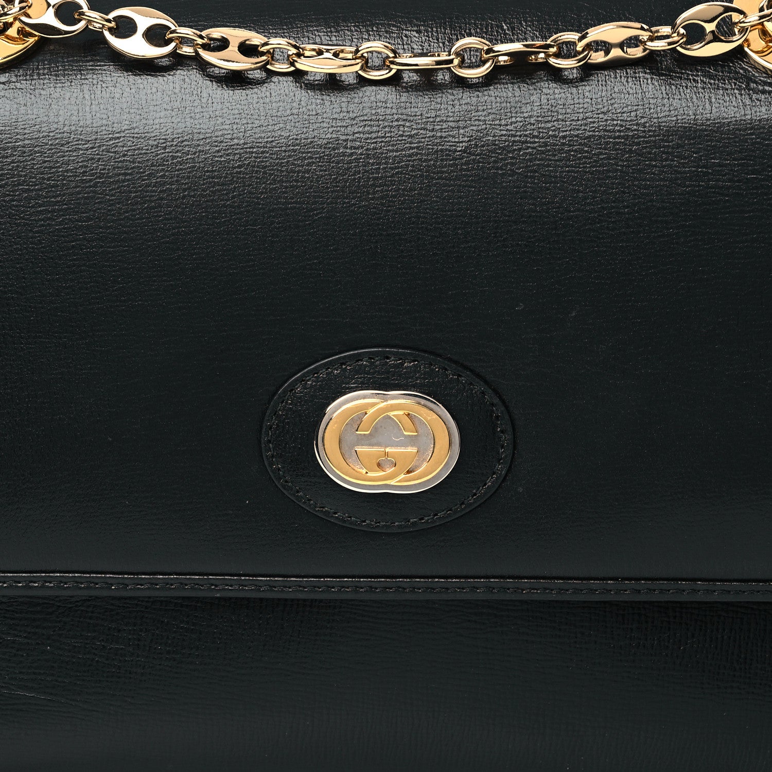 Gucci Azalea Calfskin Small Marina Chain Shoulder Bag Black 8 of 10