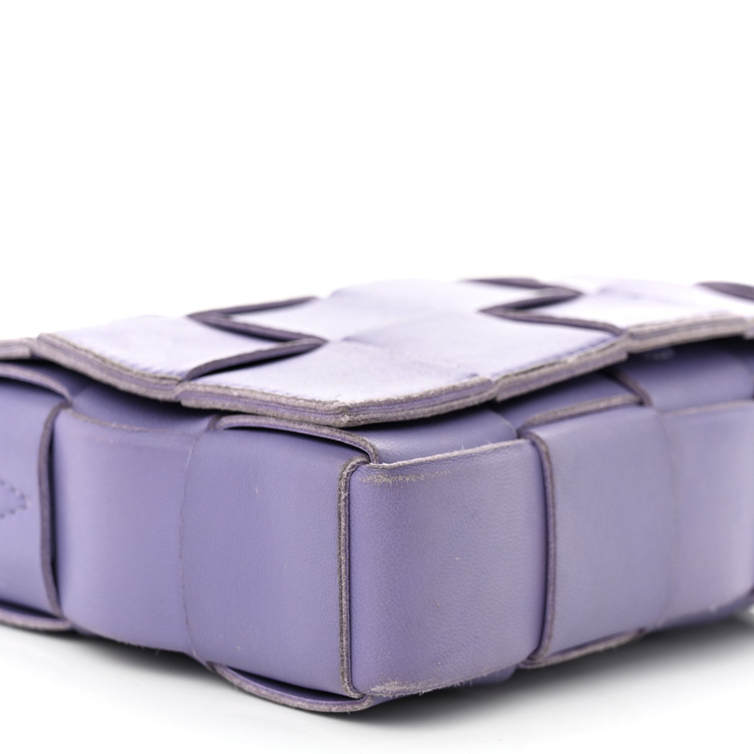 Bottega Veneta Lambskin Intreccio Cassette Crossbody Bag Wisteria 9 of 13