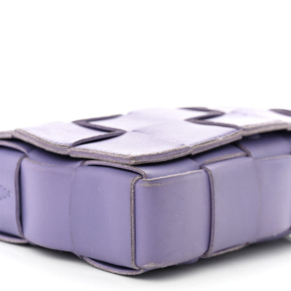 Bottega Veneta Lambskin Intreccio Cassette Crossbody Bag Wisteria 9 of 13