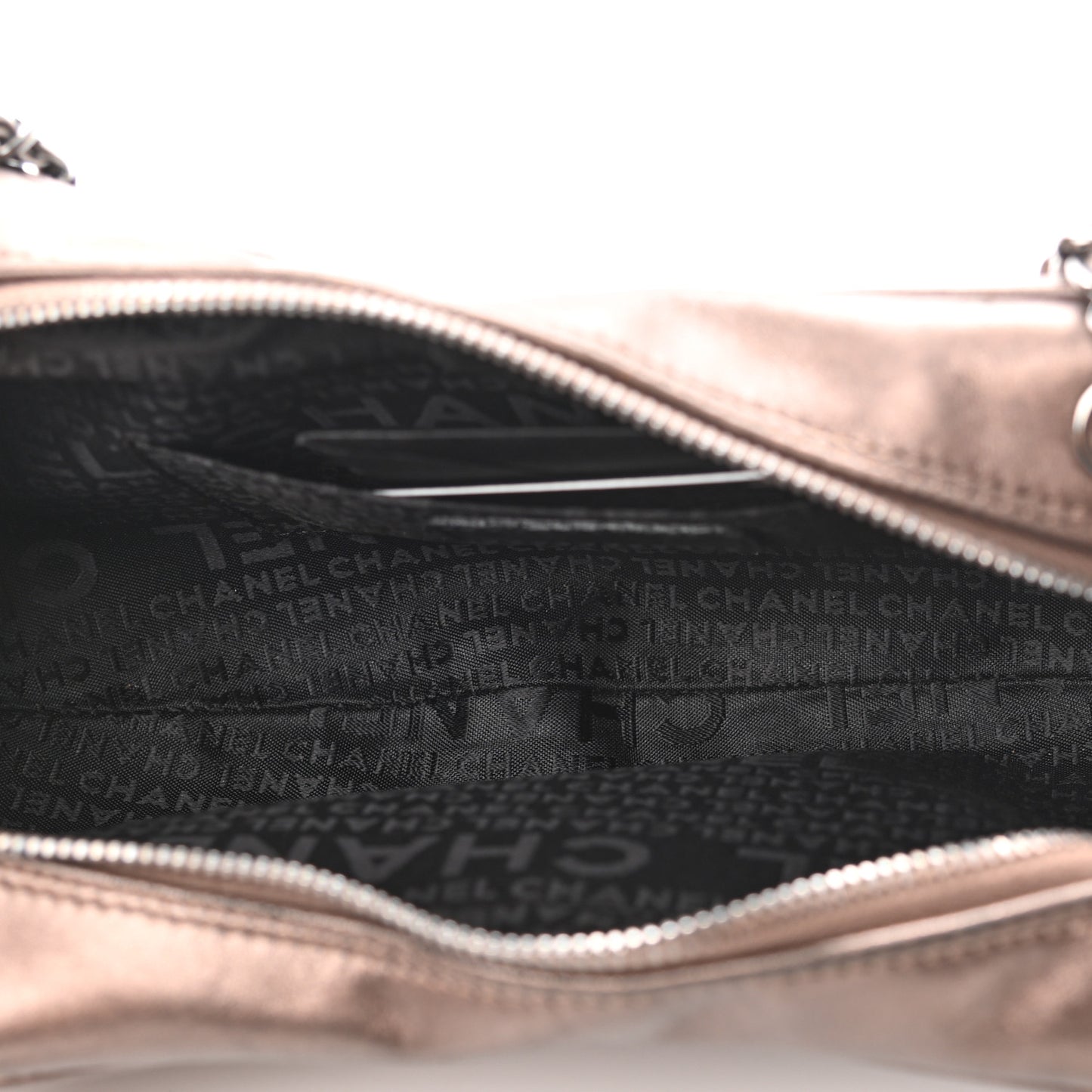 Metallic Lambskin Tassel Shoulder Bag Bronze