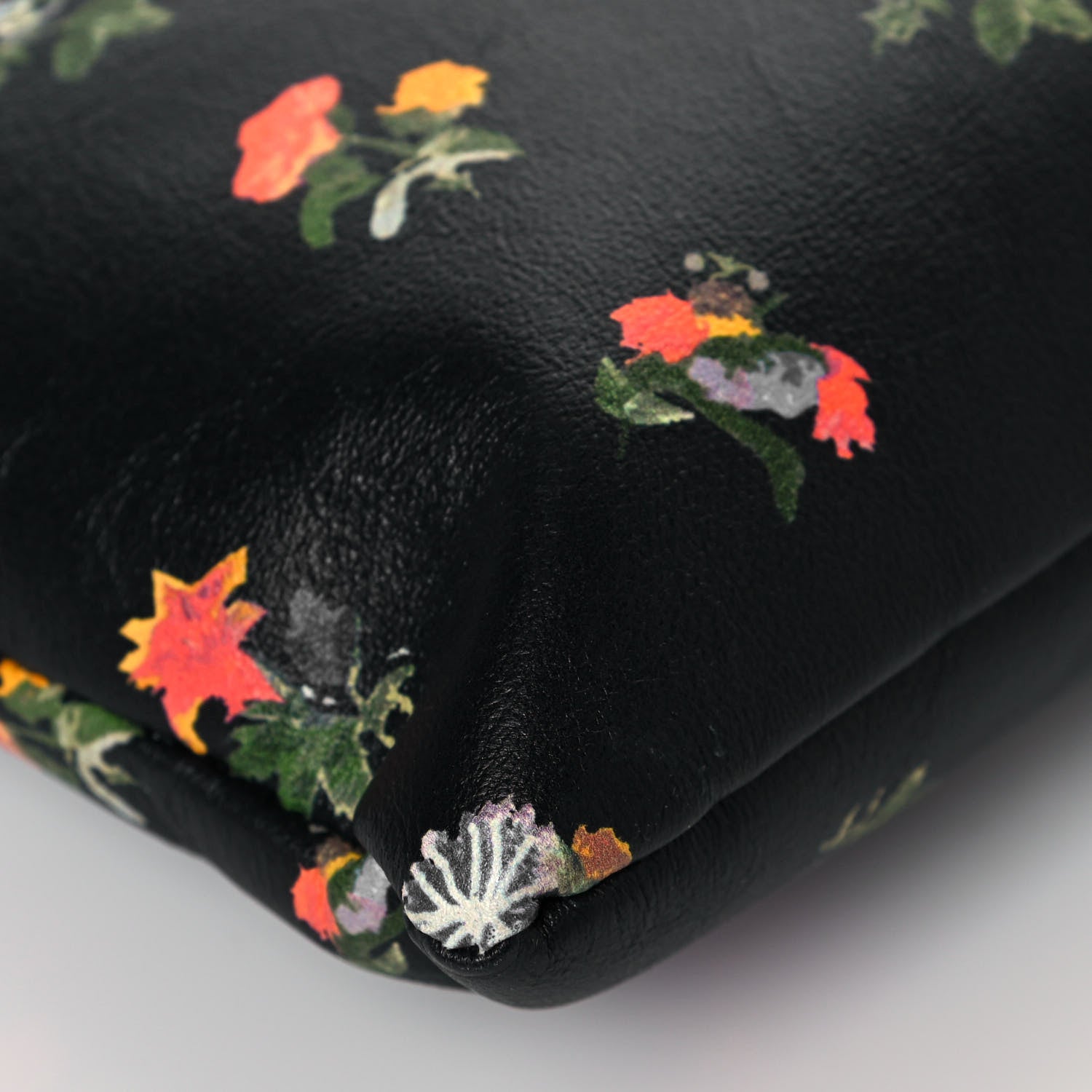 Saint Laurent Calfskin Flower Printed Small Monogram Crossbody Bag Black Multicolor 10 of 16