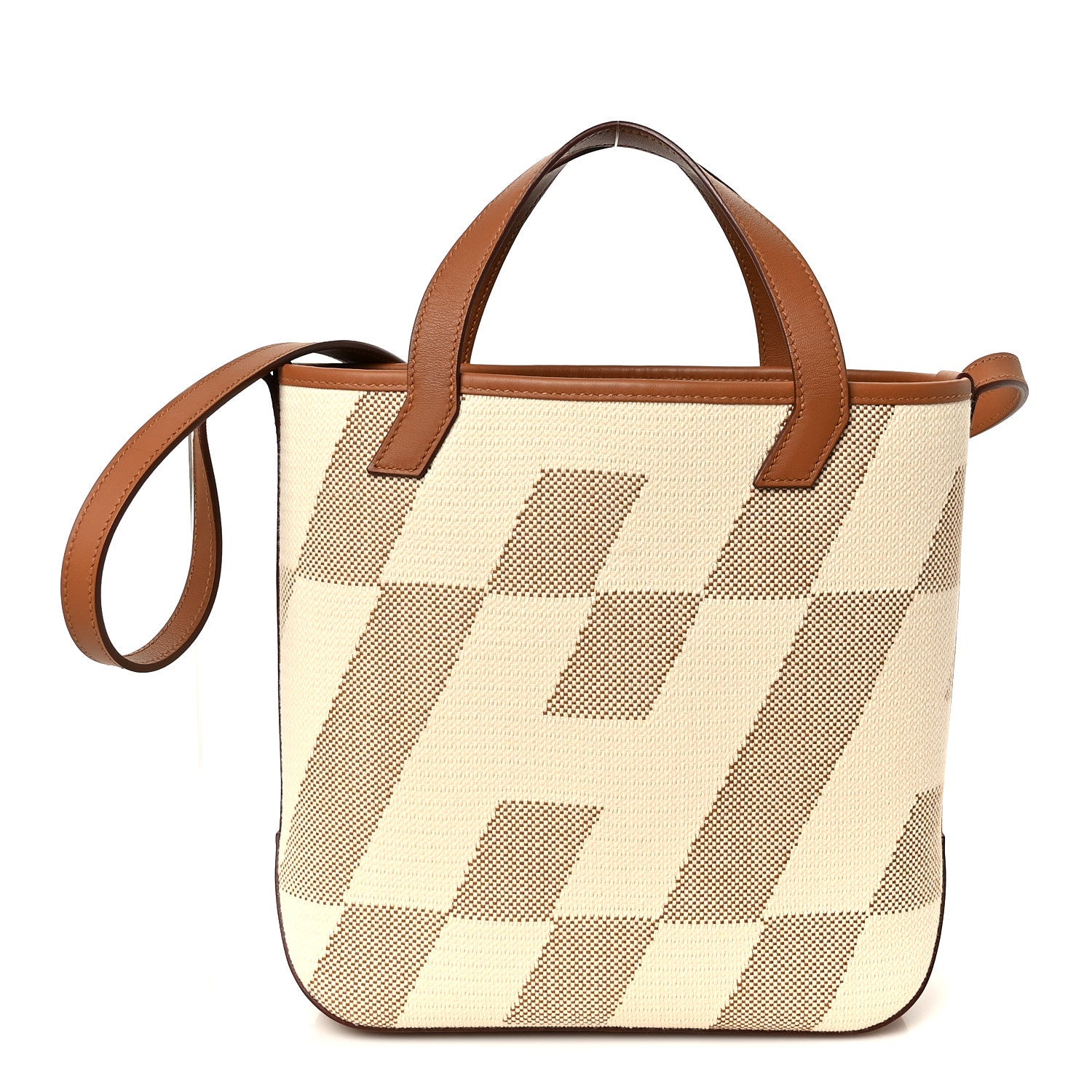 Hermes Swift Toile H Cabas H En Biais 27 Ecru Naturel Gold 1 of 10